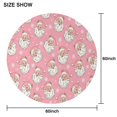 thumbnail image 6 of Pink Christmas Santa Pattern Round Tablecloth 60"x60",Wrinkle Wipeable Table Cloth for Kitchen Dining Room Picnic Patio Party, 6 of 6