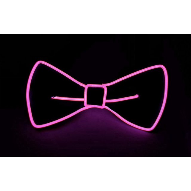 (Rosa) Pajarita navideña luminosa, elegante, que se ilumina para Halloween, disfraces, fiestas, festivales, cosplay