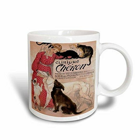 Nouveau Ceramic - 3dRose Vintage Art Nouveau Clinique Cheron Paris France Poster, Ceramic Mug, 11-ounce