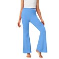 thumbnail image 3 of Lmnyox Fleece Lined Leggings for Girls Flare Leg Elastic Waist Yoga Leggings Thermal Stretchy Leggings, 3 of 7