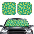 thumbnail image 2 of Windshield Sun Shade, Cute Pineapple Pine Green Foldable Car Sun Shade Windshield For Front, 2 Pieces, 2 of 4