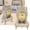 White, variant on M Buder Vintage Style Plastic Table Clock 12.6 inches / 32cm Antique Home Hotel Decorative Desk Alarm Clock with 12 Melodies Reporting Time, Brownish Red