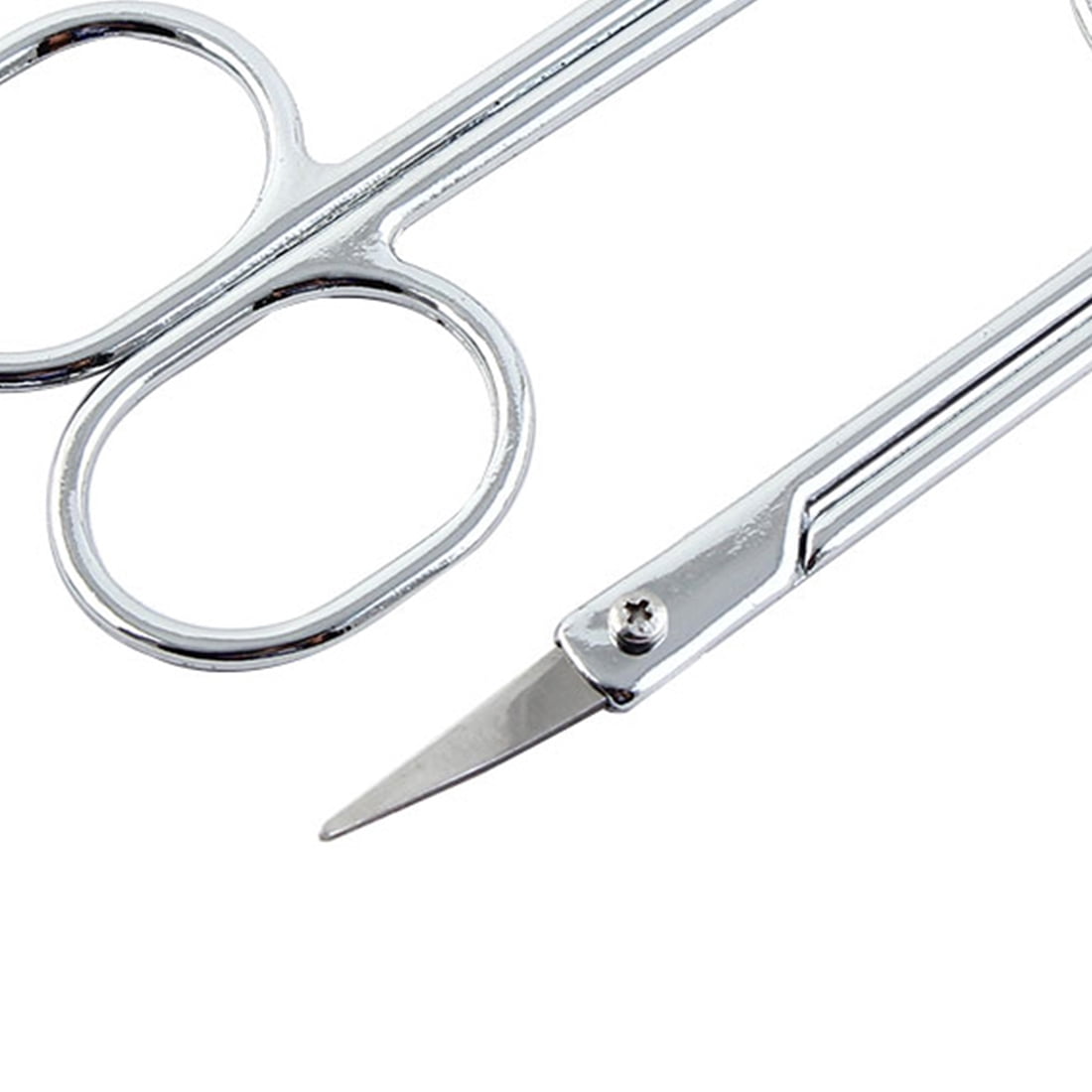 Unique Bargains Beauty Eyebrow Shear Trimming Curved Edge Scissors 2 Pcs