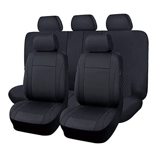 Black Black Flying Banner car seat Covers Full Set Faux Leather Mesh Breathable Man Lady Airbag Compatible Rear Bench Split 40/60 50/50 60/40 Truck Pick Up Black Black Flying Banner car seat Covers Full Set Faux Leather Mesh Breathable Man Lady Airbag Compatible Rear Bench Split 40/60 50/50 60/40 Truck Pick Up