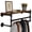 Black-27 Inch, variant on Black 30 Inch Wall Mounted Clothes Rack Industrial Pipe Garment Bar with Wood Shelf