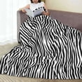 thumbnail image 6 of Bingfone Zebra Skin Print Flannel Fleece Blanket Throw Blanket for Bed,Sofa,Couch,Travel,Camping(80"x60" ), 6 of 8