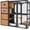 Brown, variant on Aivituvin Large Cat Catio 4 Tiers Cat Enclosures House for Outdoor Indoor Cats with Weatherproof Roof, 3 Resting Rooms, 3 Platforms, 5 Windows 70" H 77" L