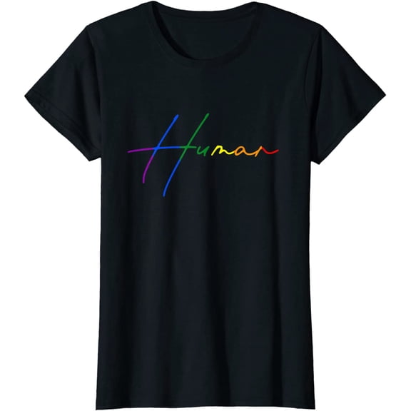 Human LGBTQ Pride Month Short Seelve Casual T-Shirt