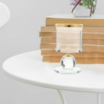 WHAMVOX  Thin Holders Crystal Glass Candle Tabletop Candlestick Simple Design