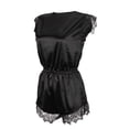 thumbnail image 5 of Elainilye Fashion Women's Pajamas Short Sleeve Pajamas Casual Short Pajamas Homewear Sleepwear,Black, 5 of 9