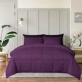 thumbnail image 2 of D.N.G. BEDDINGS Deluxe All Seasons King/Cal King Size 800 Thread Count, Solid Plum Down Alternative 1 Piece Box Design Comforter Set 100% Egyptian Cotton, 2 of 6
