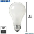 thumbnail image 3 of Philips 60w 130v A-Shape A19 Frosted Industrial Service Incandescent - 2 Bulbs, 3 of 3