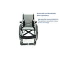thumbnail image 3 of Silla de ruedas ergonómica ultraligera Karman K-115 de 25 lb con reposapiés extraíble, color plateado, 3 of 5