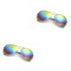 thumbnail image 2 of Qarigey Gafas de sol Moda de alto rango Visión de alta definición Resistente a los golpes Gafas redondas de nuevo estilo Oro + multicolor Oro + Multicolor 2Conjunto, 2 of 6