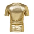 thumbnail image 2 of T-Shirts Summer New Simple Bright Color Male Round Neck Short Sleeved T Shirt Tee Shirts Men Gold M, 2 of 3