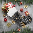 thumbnail image 6 of Coolnut 17.7 Inch Christmas Stockings, 1 PCS Black Garbage Texture Presonalized Large Stocking Sock for Family Holiday Xmas Party Decorations, 6 of 7