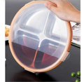 thumbnail image 1 of Divided Food Plate: Stainless Steel Divided Lunch Tray Reusable Compartment Plate With Lid - Food Veggie Tray For School Office Travel Snacks Meals, 1 of 3