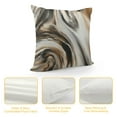 thumbnail image 4 of COMIO  Marble Throw Pillow Cushion Cover, Retro Style Paintbrush Colors in Marbling Texture Watercolor Artwork, Decorative Square Accent Pillow Case, Sand Brown Dust Grey, 4 of 5