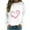 White, variant on WREESH Breast Cancer Awareness Sweatshirt Women's Lightweight Pink Ribbon Heart Graphic Long Sleeve Tops Black