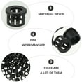 thumbnail image 2 of IFANLANDOR 100Set Cable Snap Bushing Grommet Nylon Black Corrosion Resistant for Professionals, 2 of 8