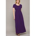 thumbnail image 2 of Made by Johnny Women's Short Sleeve Loose Plain Casual Long Maxi Dresses with Pockets S DARK_PURPLE, 2 of 6
