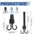 thumbnail image 3 of Versatile Stroller Hooks Double Clip for Hanging Bags Purses Groceries Multi Purpose Hanger for Stroller Car Seat Walker Wheelchair Hands Free Travel Accessories for Parents, 1 Hook, 3 of 9