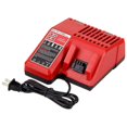 thumbnail image 1 of Multi-voltage M18 battery charger fast charger compatible with Milwaukee M18 14.4V-18V XC lithium-ion battery 48-11-1850 48-11-1852, European plug, 1 of 5