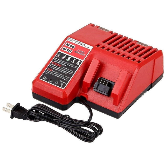 Multi-voltage M18 battery charger fast charger compatible with Milwaukee M18 14.4V-18V XC lithium-ion battery 48-11-1850 48-11-1852, European plug