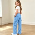 thumbnail image 6 of StSilkitty Cargo Pants for Boys Girls Elastic Waist Straight Leg Sweatpants Athletic Running Hiking Sweat Pants with Pockets, 6 of 9