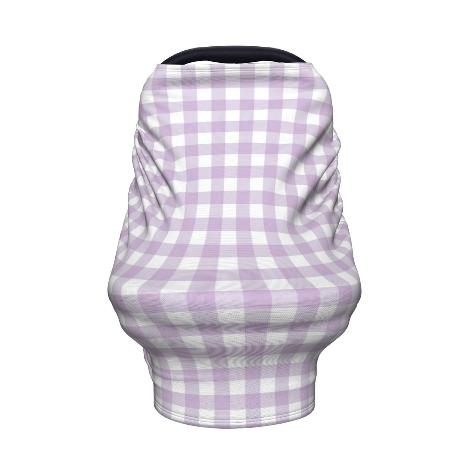 Fotbe Purple Checkboard Pattern Car Seat Covers for Babies, Nursing Breastfeeding Cover Infant Carseat Canopy, Soft Stretchy Carrier Cover