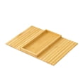 thumbnail image 4 of Bandeja para brazo de sofá de madera, espaciosa, rectangular, multiusos, plegable, base antideslizante para aperitivos, bebidas y control remoto. marrón, 4 of 8