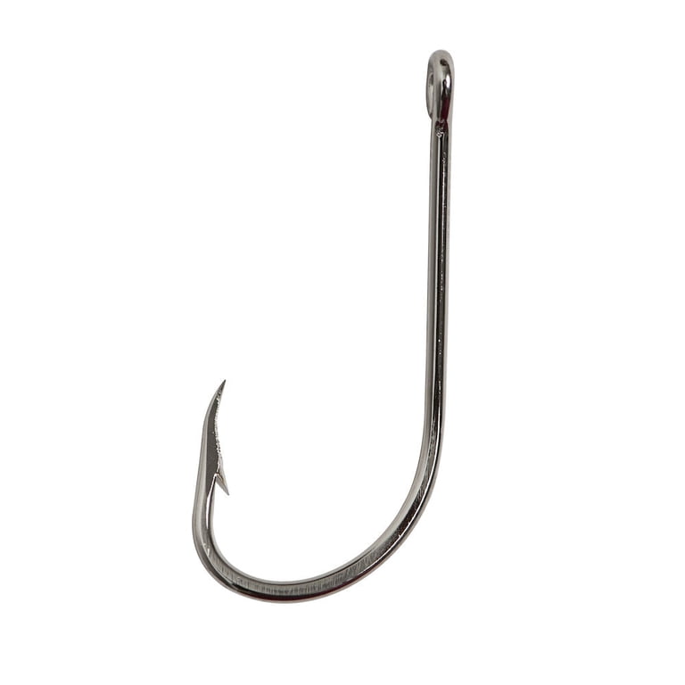 Mustad 92671-GL-1/0-8 Forged Fishing Hook - Beak Style, Long Shank, Reversed, Gold Size 1/0