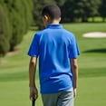 thumbnail image 2 of INGEAR Boys Golf Polo Short Sleeve Shirts, Blue, L, 2 of 6