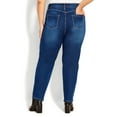 thumbnail image 2 of Avenue Women's Plus Size Tall Butter Denim Straight Leg Jean, 2 of 2