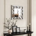 thumbnail image 3 of SHYFOY Modern Square Glass Large Wall Clock Mirror Finish Clock for Home Decor, 3 of 4