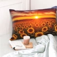 thumbnail image 4 of Rateoe Sunset Golden Sunflower Field Pattern Decorative Pillow Case,Throw Pillow Covers,Plush Pillow Cover,Soft Pillow Case,Velvet Pillow Case-20"x30", 4 of 6