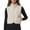 Beige #054, variant on Womens Fleece Vest Stand Collar Fuzzy Zip Up Loose Fit Cropped Jacket Fall‑Winter Sleeveless Layering Vest with Pockets, S