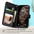 thumbnail image 4 of ULAK iPhone 11 Wallet Case for Women Men, Flip Kickstand Cover with Card Holder Shockproof Phone Case for Apple iPhone 11 6.1 inch, Black, 4 of 8