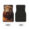 thumbnail image 2 of Zufioo Cool Fire Lion Print Car Floor Mats Four-piece Set, Car Interior Accessories - Corrosion-resistant, Non-Slip, Suitable for Cars, Trucks, Vans, 2 of 7