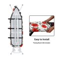 thumbnail image 4 of Kuiaobaty Rose Leaf Pattern Ironing Board Cover Non-Slip Universal Stretchy Cover with Hook and Loop Fastener Strap and Elasticized Edges for Friends Home Decoration, 4 of 5
