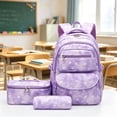 thumbnail image 2 of Star Gradient Print Backpack 3 in 1 Set, Water Resistant Lightweight School Bookbag with Lunch Bag and Pencil Case for Elementary Students, 2 of 3