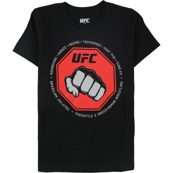 Playera gráfica UFC para niños Hammer Fist negra L