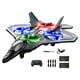thumbnail image 4 of Avión teledirigido con luz, regalo para niño, helicóptero, de 360 degree, planeador RC portátil, juguete volador para exteriores, avión RC Azul, 4 of 8