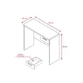 thumbnail image 5 of Escritorio Blanco para Computadora Skal Living Sencillo 1 cajón, 5 of 5