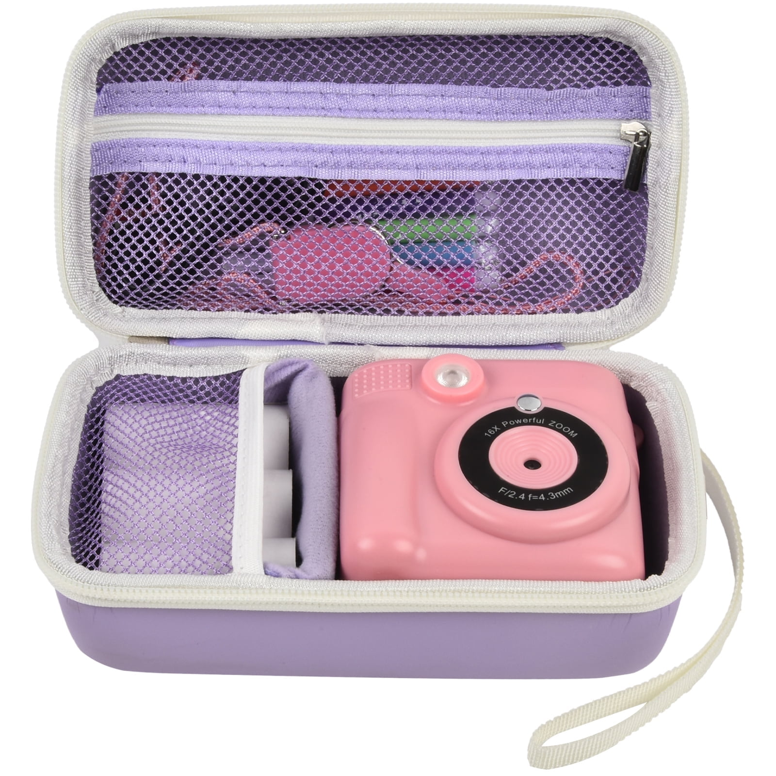 Case Compatible with ESOXOFFORE for Dylanto for Anchioo for WEEFUN for GKTZ for Amzelas for Mafiti Instant Print Camera for Kids, Film Camera Storage Holder Organizer bag (Box Only) - Purple