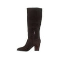 thumbnail image 3 of Womens Tommy Hilfiger Rosario Knee High Boots, Dark Brown Suede, 10 US, 3 of 5