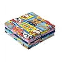(3 pack) Paw Patrol 18" x 21" 100% Cotton, Blue, for Quilting & Sewing, 5 Pieces