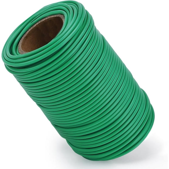 65.6 feet soft plant tie green Twist garden tie suitable for plant gardening, home office organizations, TPR garden tie supplies, 2.5mm in diameter