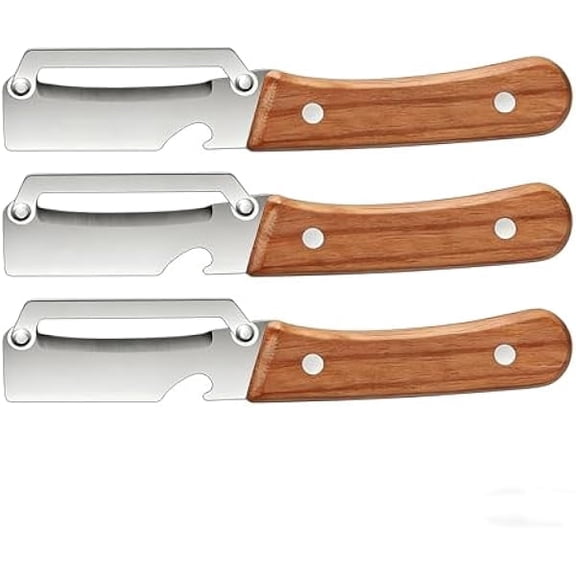 Vegetable Peeler, Stainless Steel Multifunctional Veggie Peeler with Bottle Opener, Heavy Duty Potato Apple Kiwi Cucumber Fruit Peeler (3)