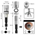 thumbnail image 5 of Soporte de broca de extensión de vástago hexagonal de 1/4 pulgadas 6,35 mm para tuerca de tornillo (azul) Sywqhk Para estrenar, 5 of 5